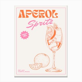 Retro Aperol Spritz Canvas Print