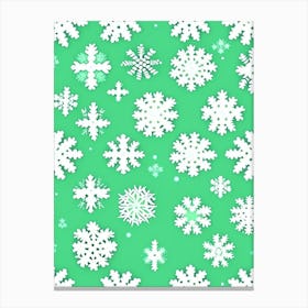 Snowflakes On A Field, Snowflakes, Kids Illustration 3 Canvas Print