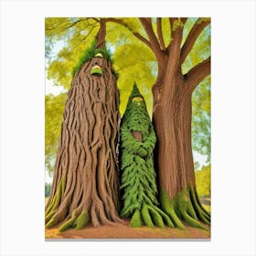 Tree Trunks Canvas Print