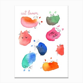 Rainbow Cats Canvas Print