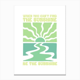 Ray of Sunshine Printable Poster "Be the Sunshine", Sun Wall Art, Gift for Her, Summer Home Decor, Sunflower Decor Canvas Print
