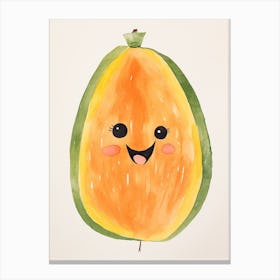 Friendly Kids Papaya Canvas Print