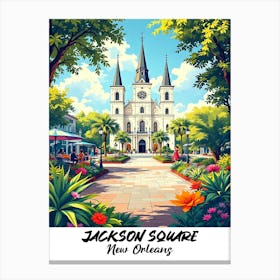 Jackson Square, New Orleans Canvas Print