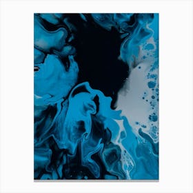 Abstract Blue Liquid Canvas Print