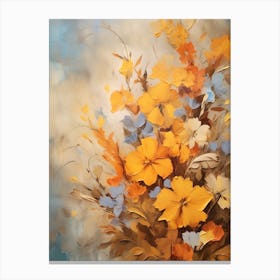 Fall Flower Painting Larkspur 2 Canvas Print