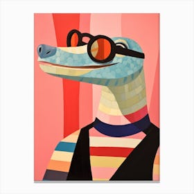 Little Komodo Dragon 1 Wearing Sunglasses Canvas Print