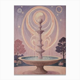 Lavender Fountain Of The Moon Canvas Print