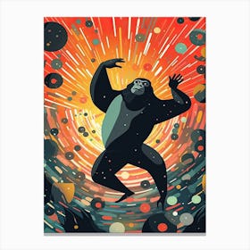 At The Disco   Gorilla Art1 Canvas Print