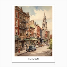 Hoboken Watercolor 4travel Poster Canvas Print