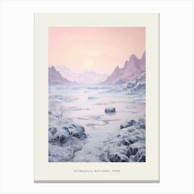 Dreamy Winter National Park Poster  Vatnajkull National Park Iceland 4 Canvas Print