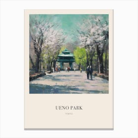 Ueno Park Tokyo 2 Vintage Cezanne Inspired Poster Canvas Print