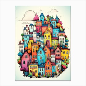 Colorful City 1 Canvas Print