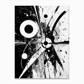 Resistance Abstract Black And White 3 Canvas Print