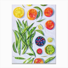 Sugar Snap Peas Marker vegetable Canvas Print