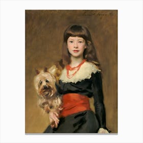 Girl With A Dog 1 Canvas Print