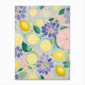 Mosaic Lemons Canvas Print