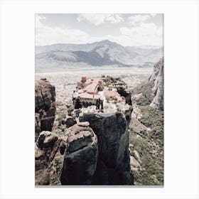 Meteora, Monestary Of Heights Canvas Print