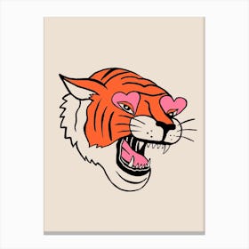 Tiger Heart Eyes Canvas Print