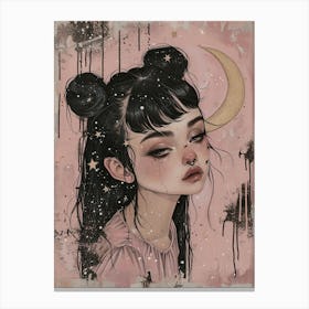 Moon Girl Canvas Print