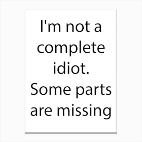 Funny Quote 12 Canvas Print