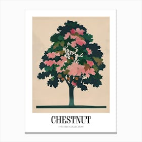 Chestnut Tree Colourful Illustration 1 Poster Canvas Print