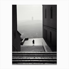 Assisi, Italy,  Black And White Analogue Photography  2 Canvas Print