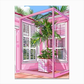 Pink House 3 Canvas Print