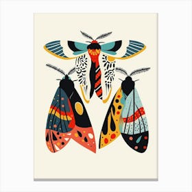 Colourful Insect Illustration Moth 55 Canvas Print