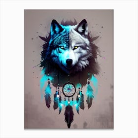 Wolf Dreamcatcher 6 Canvas Print