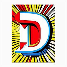 D, Letter, Alphabet Comic 1 Canvas Print