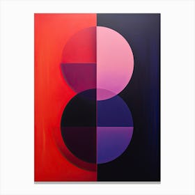 '8' Red Bauhaus style Canvas Print