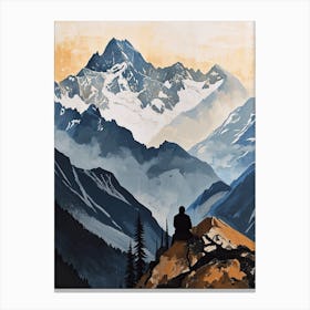 Alpine Minimalism: Peak Perspective Canvas Print