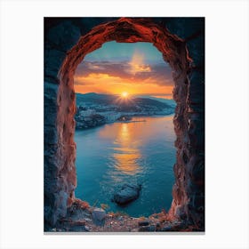 Sunset Through The Window Canvas Print