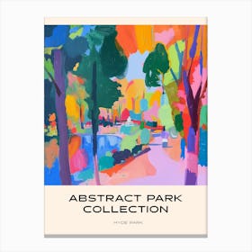 Abstract Park Collection Poster Hyde Park London 2 Canvas Print