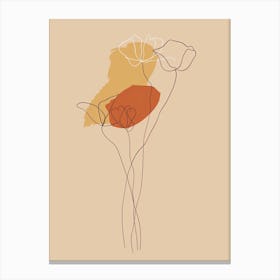 Vancouver Botanical Garden Boho Line Art Canvas Print