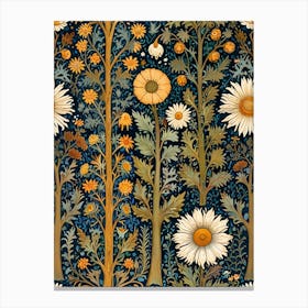 William Morris Print Daisies And Trees Canvas Print