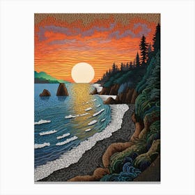 Olympic National Park Retro Pop Art 11 Canvas Print