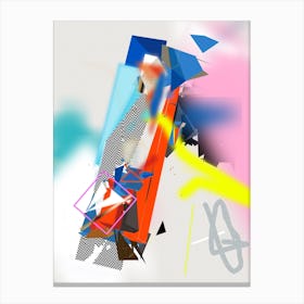 Abstract Mobile Toy Red And Blue Canvas Print