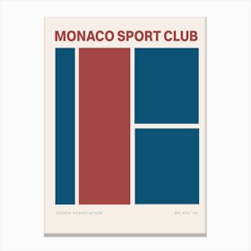 Monaco Tennis Club Canvas Print