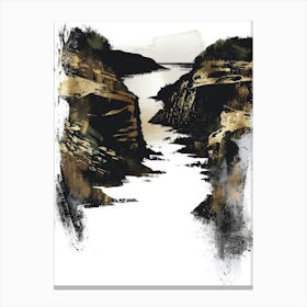 Cliffs And Water Canvas Print