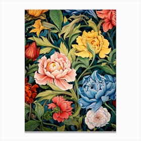 Peonies Wallpaper 4 Canvas Print