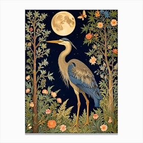 William Morris Heron In The Woods 2 Canvas Print