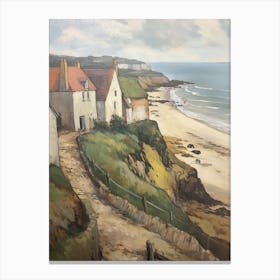 Cottages By The Sea Canvas Print