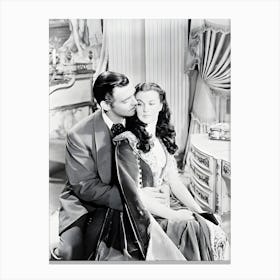 Clark Gable And Vivien Leigh In Gone With The Wind Canvas Print