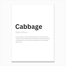 Cabbage Definition Meaning Canvas Print