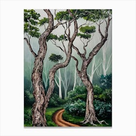 Two Trees In The Forest Canvas Print