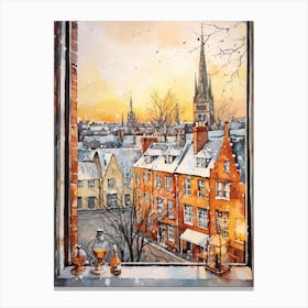 Winter Cityscape Cambridge United Kingdom Canvas Print