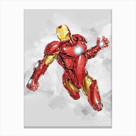 Iron Man Tony Stark Painting Canvas Print
