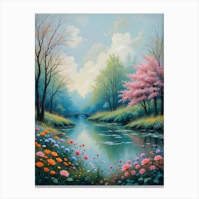 River In Bloom Canvas Print