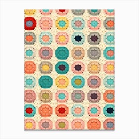Crochet Blanket Material Retro  2 Canvas Print